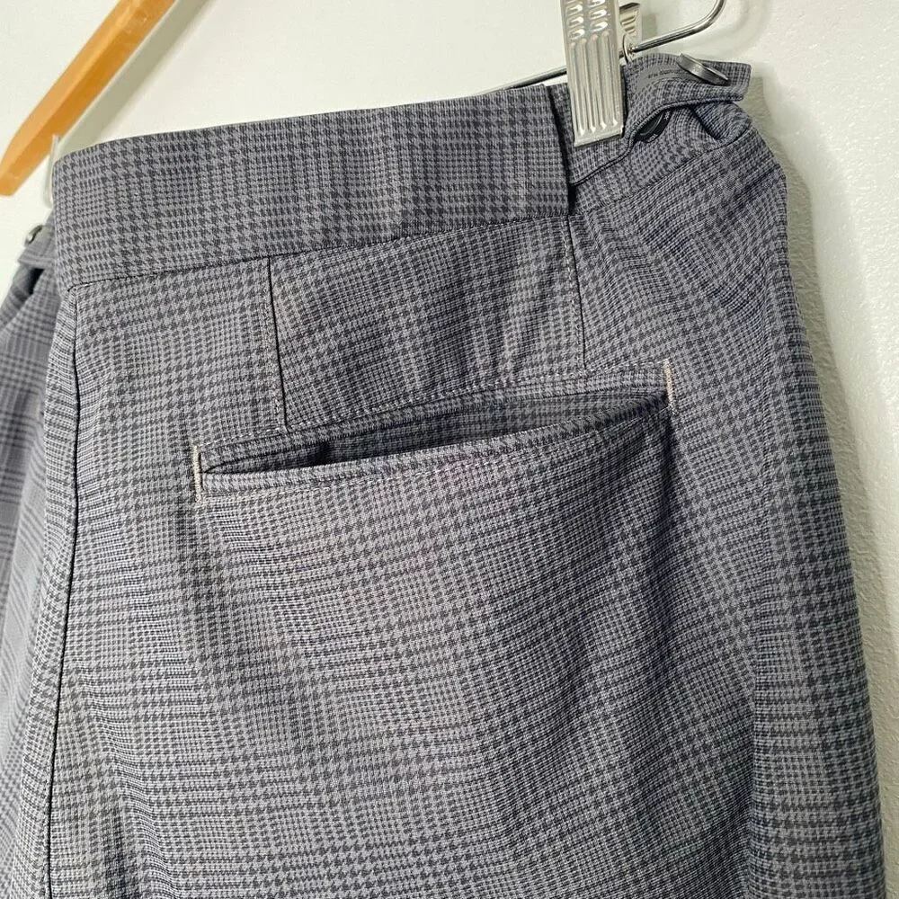 Rhone Men’s Trouser pants in plaid Grey/navy